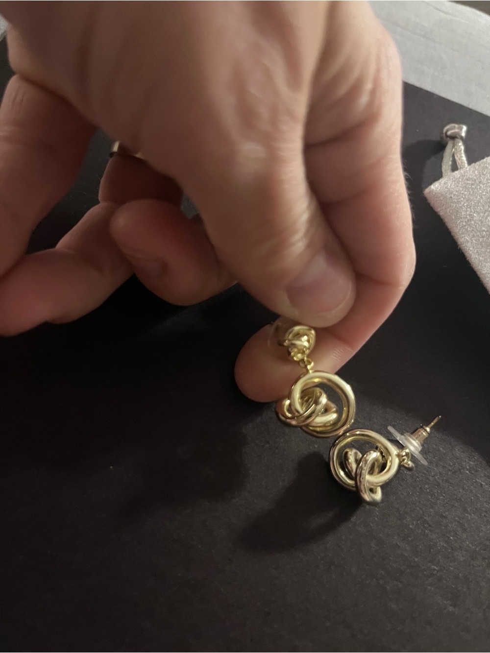 Kendra Scott Gold Interlocking Knot Drop Earrings - Women Jewelry - Picture 2 of 4